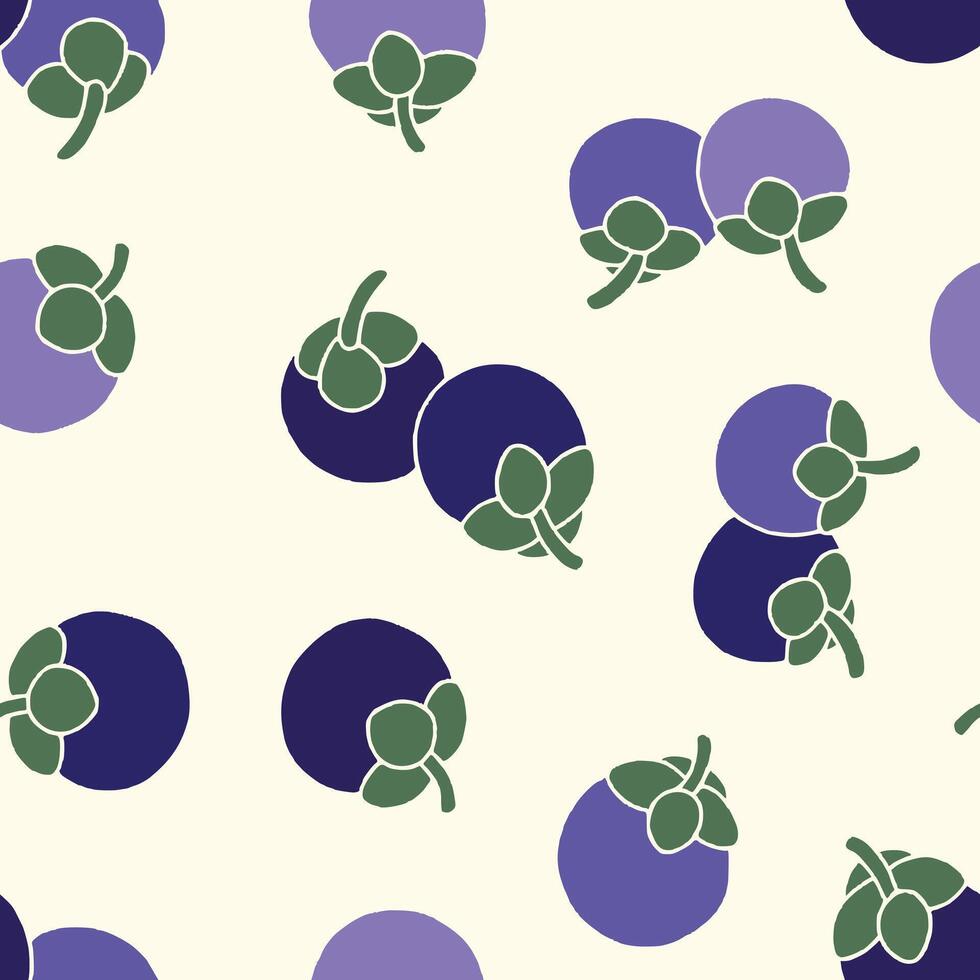 Mangosteen Pattern Repeat Seamless for Wallpaper Background Cover Packaging vector