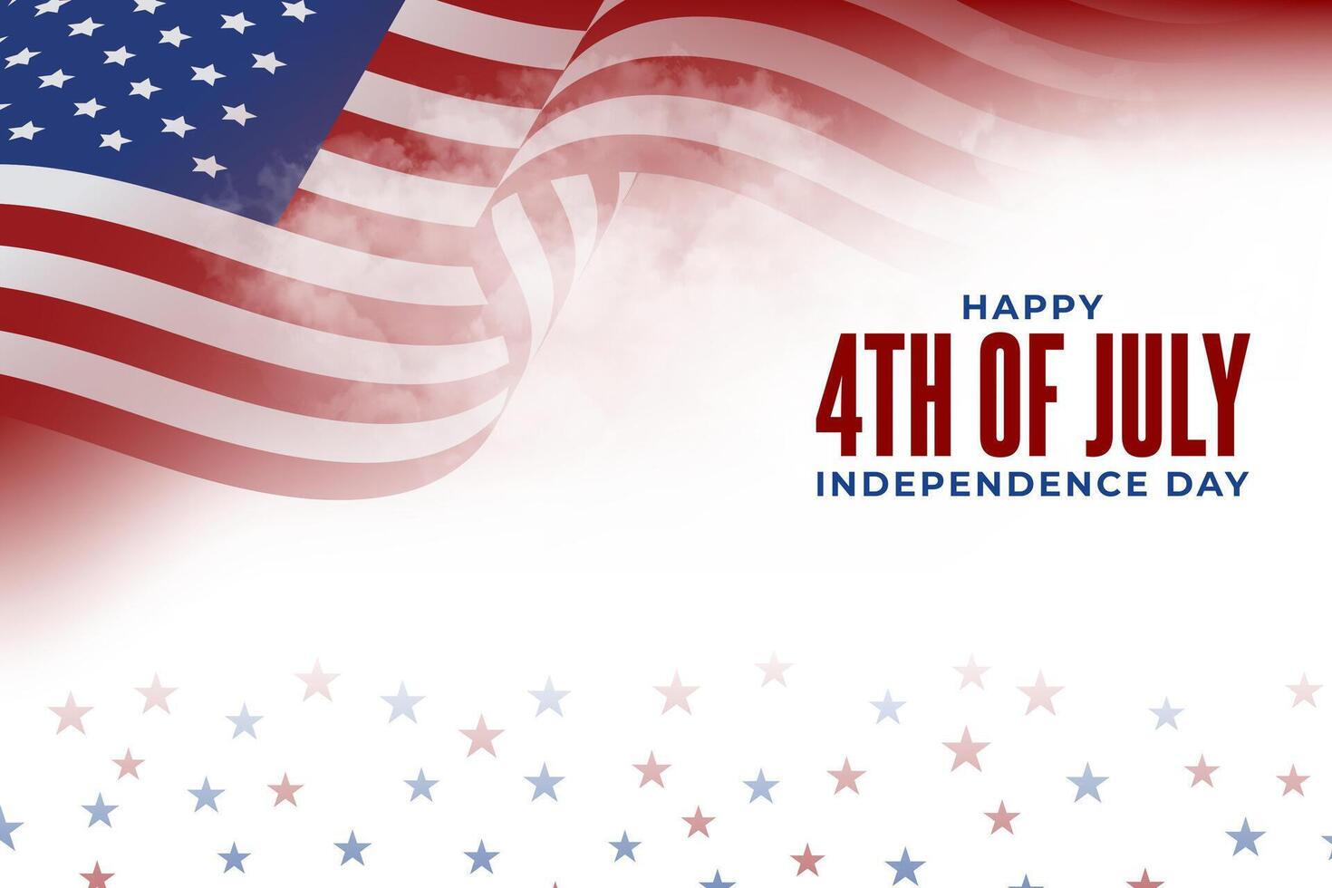 4th of July Banner Background, Independence Day Celebration Design vector