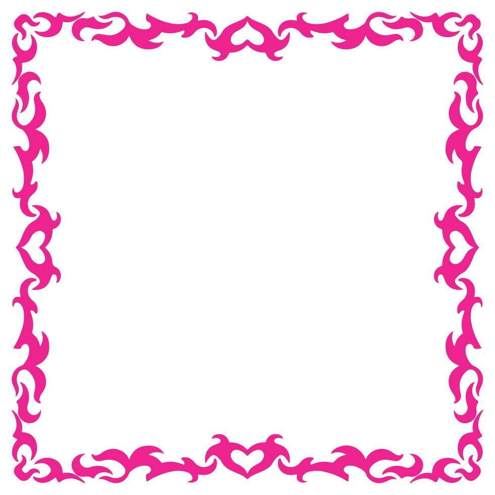 Pink border frame deco art simple line cor10ner. EPS 10 vector