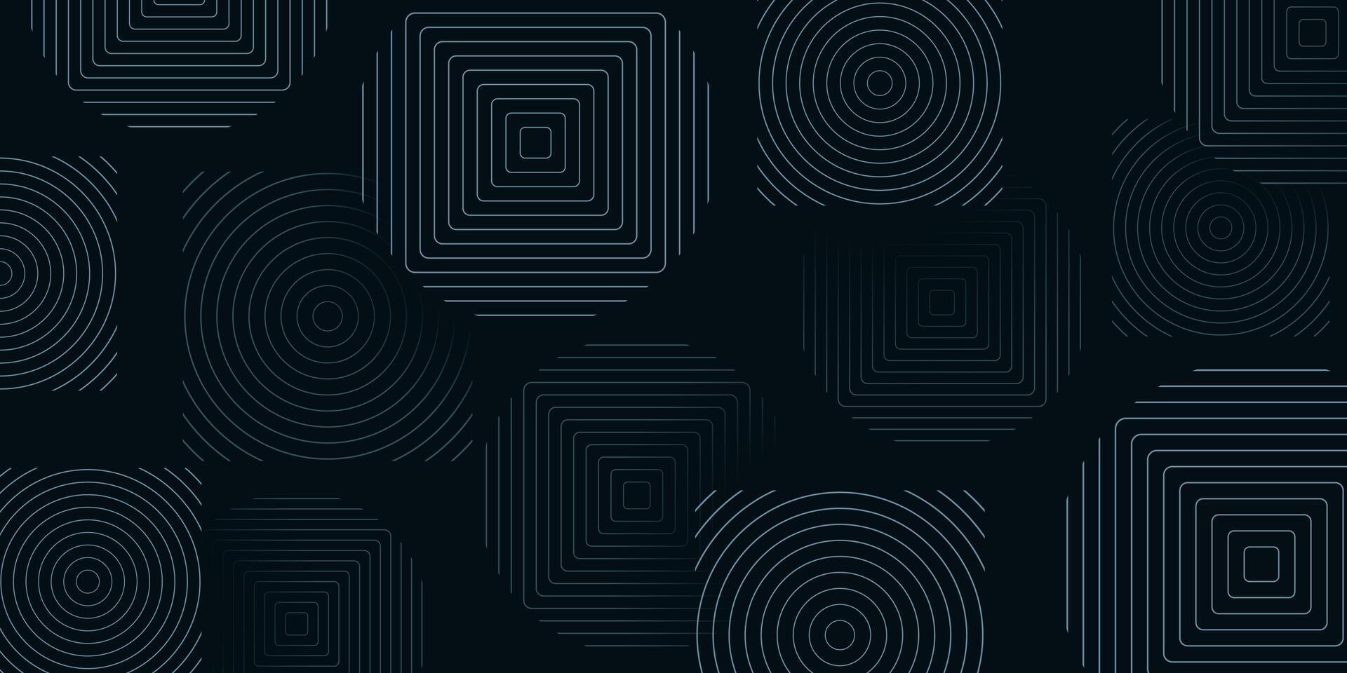 Abstract background with round and square shapes made of soft smooth lines. vector