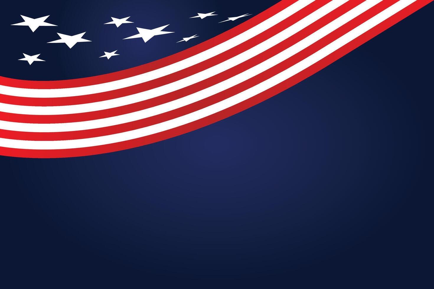 American flag background, blue colour clean American flag design, Independence Day, Memorial Day, Veterans Day clean background design. vector