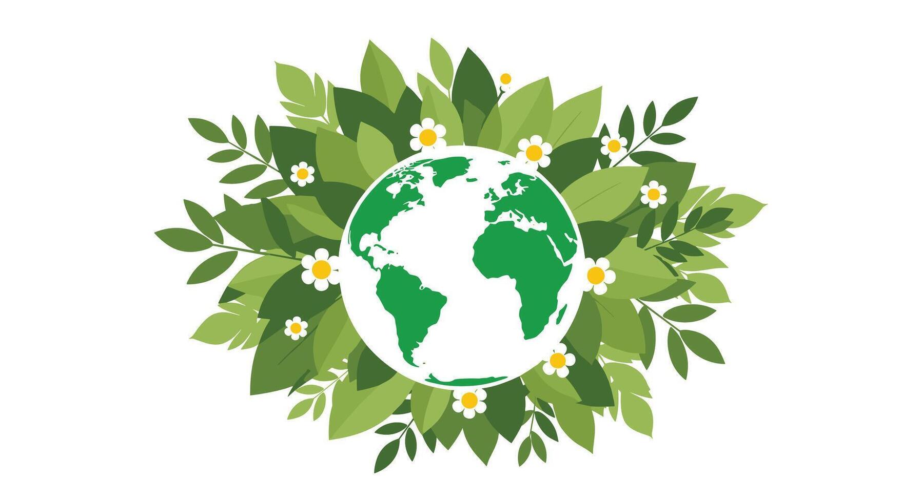 Sustainable Green Earth A Commitment to Environmental Protection and Nature Conservation Initiatives vector