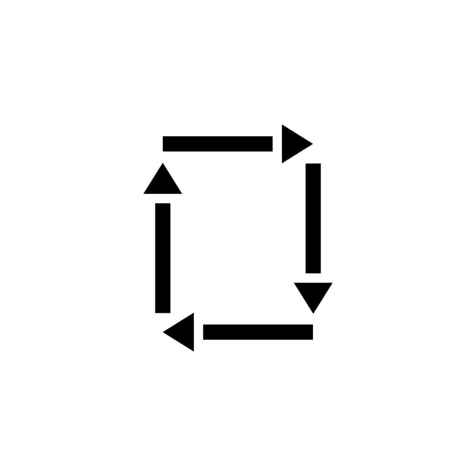 Circular arrows symbolizing recycling and sustainability in a minimalist design on a white background vector