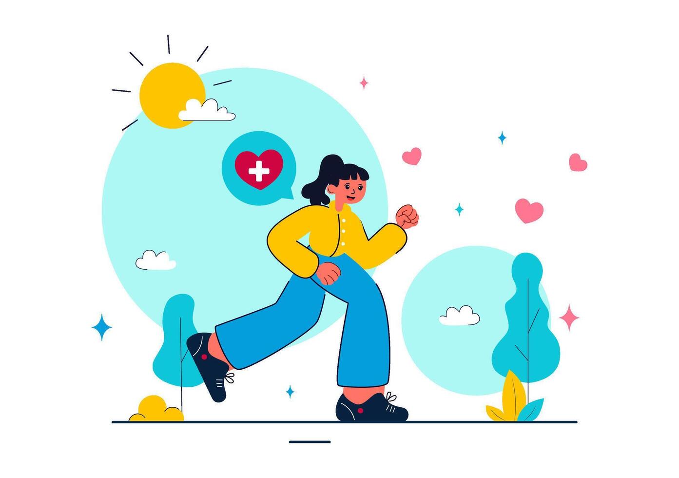 Heart Health Awareness Illustration for Global World Heart Day Campaign vector