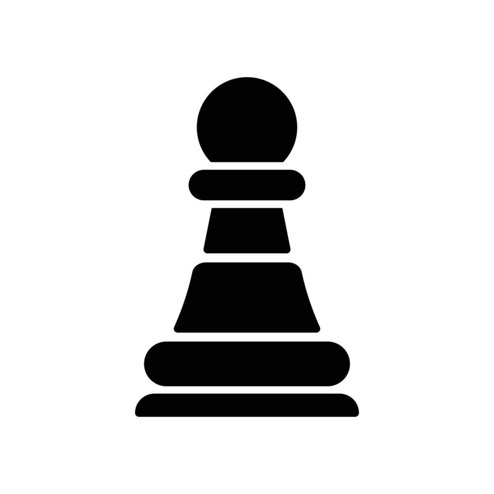 Chess pawn icon for boardgame and business strategy vector
