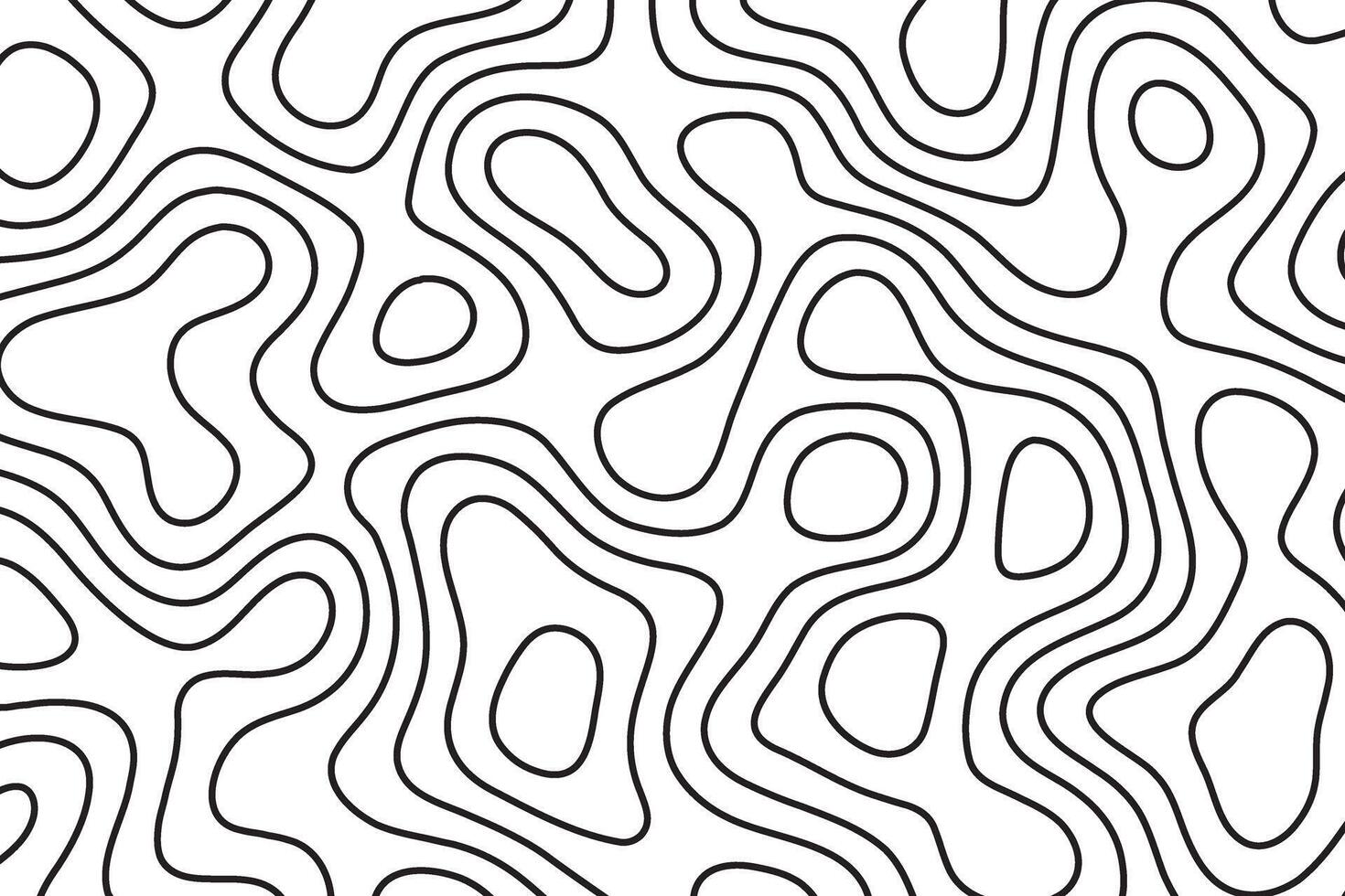 black and white abstract outline contour vector