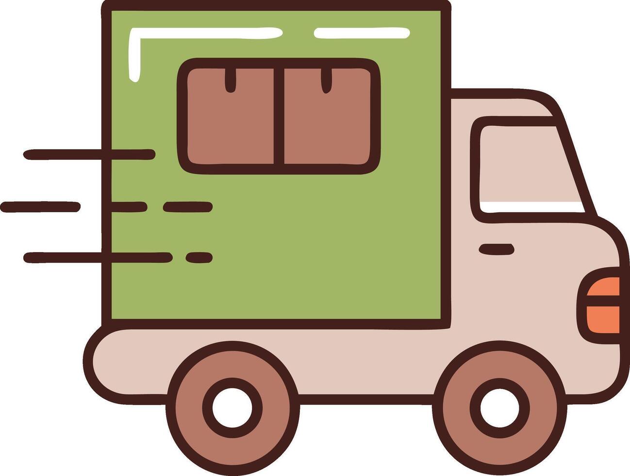 Speedy Delivery Truck Icon Depicting Transportation and Logistics Services in a Flat Style for Web Design vector