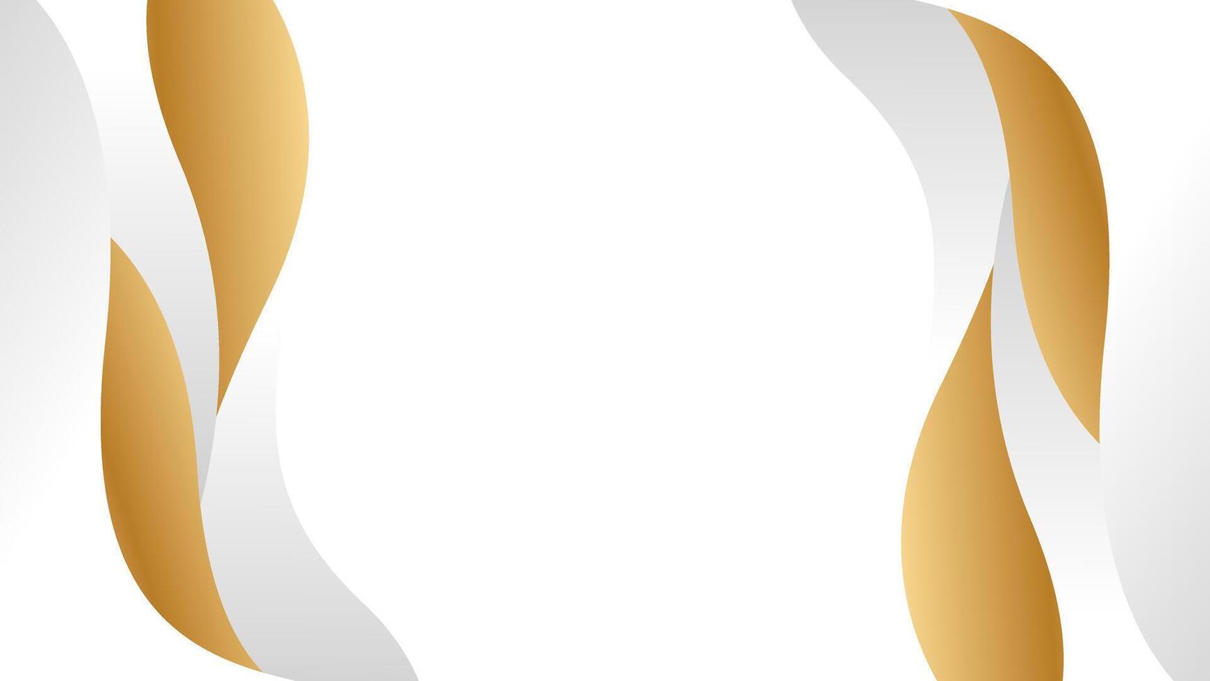 Elegant white and gold luxury wave background. Abstract modern wallpaper. vector