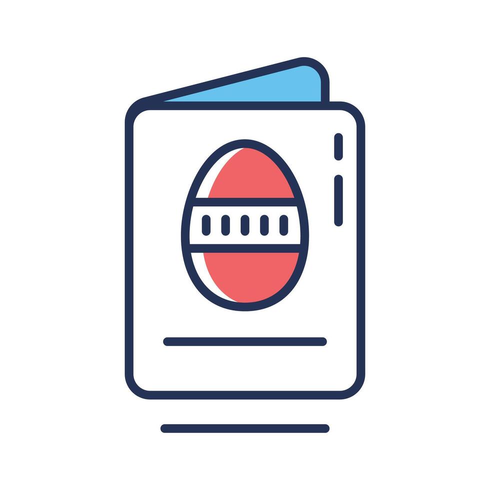 Visually engaging flat outline icon pf easter card greeting vector