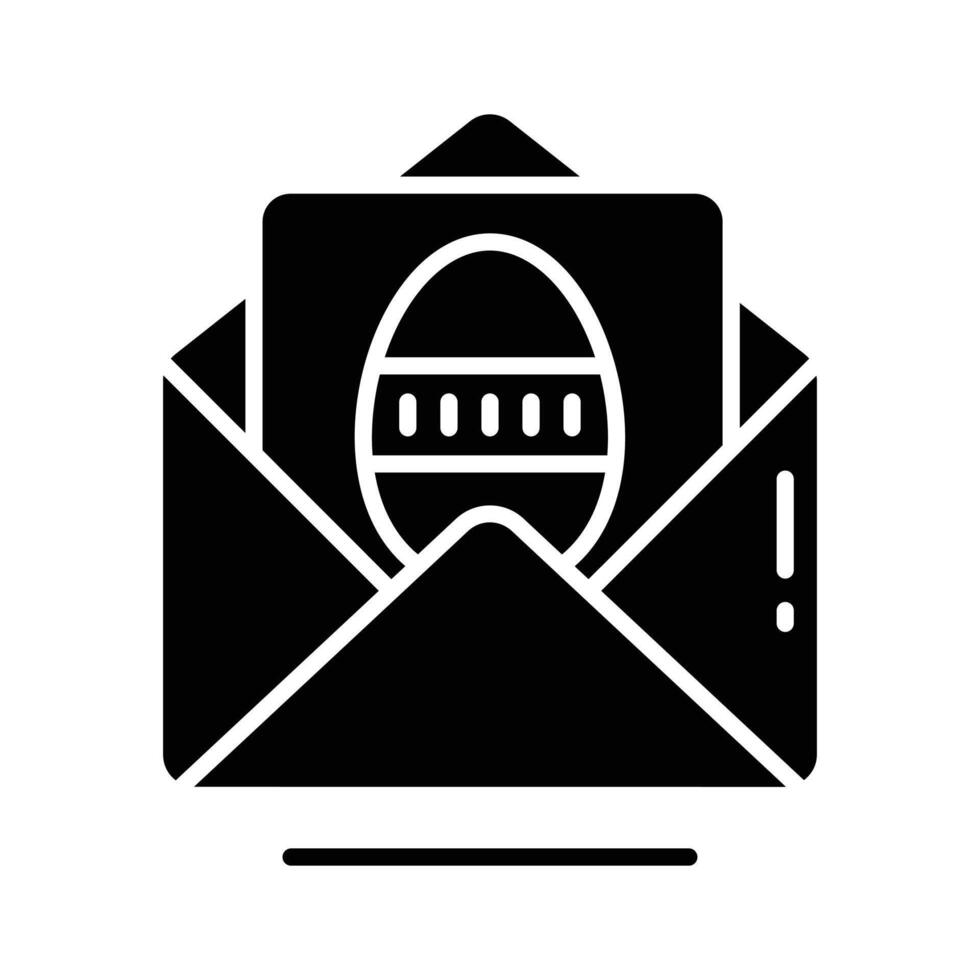 Check this latest glyph icon of easter invitation vector