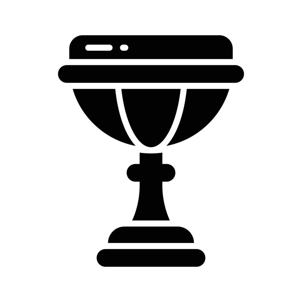 Have a look at this latest glyph icon of holy grail vector