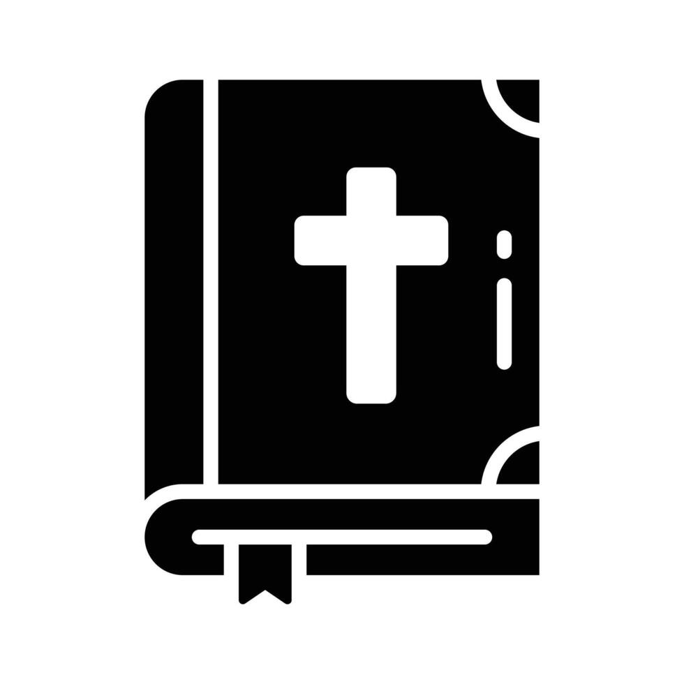 Easy to use glyph icon depicting bible holy book vector