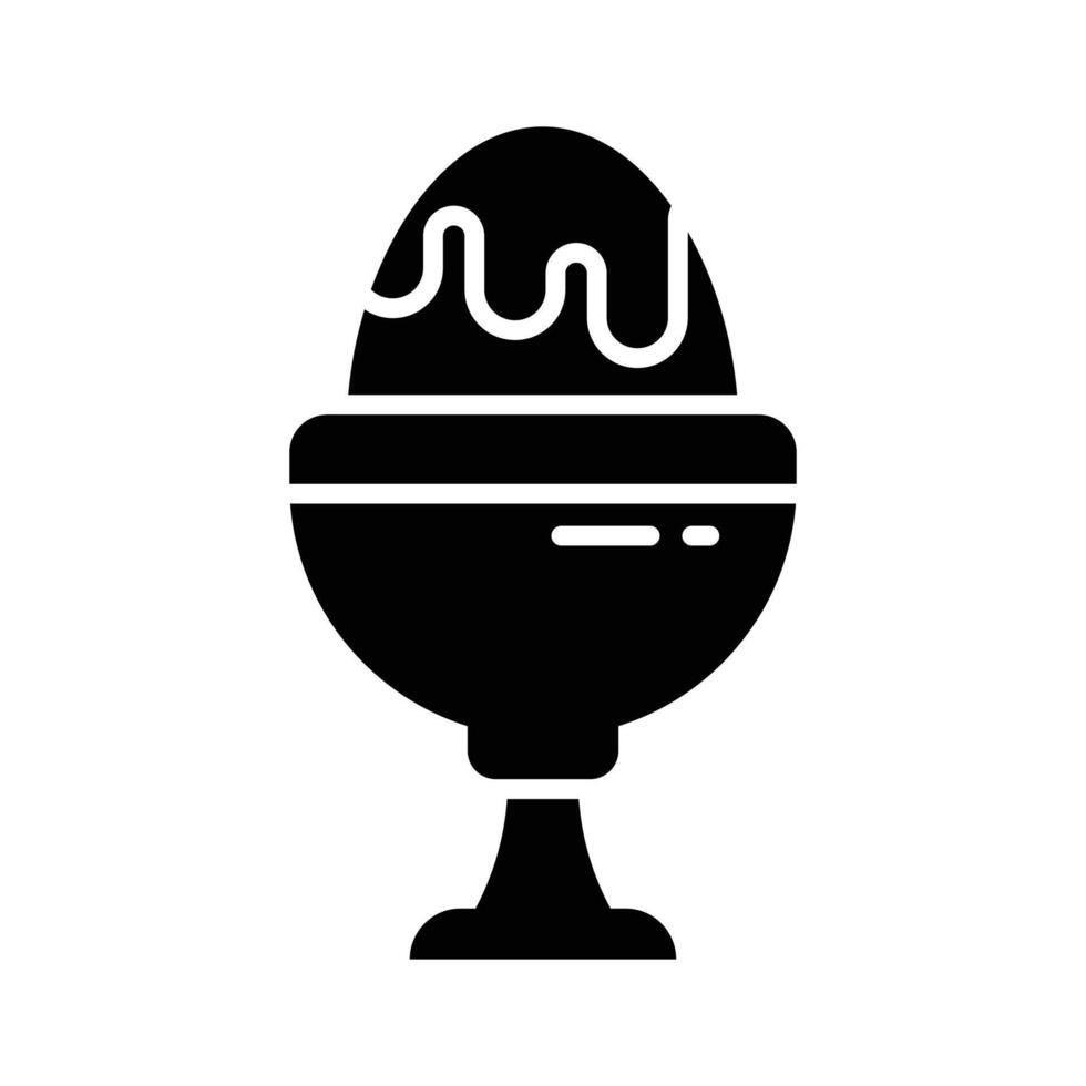 Premium glyph icon showing egg holder cup vector