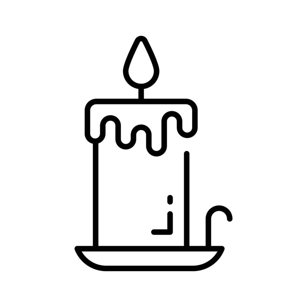 Grab this amazingly designed outline icon showing candle vector