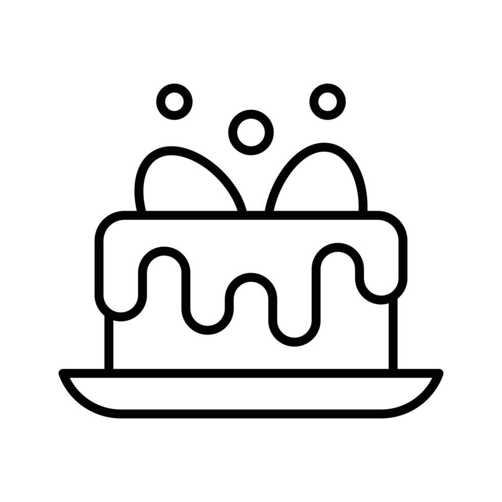 Grab an amazing outline icon showing easter cake vector