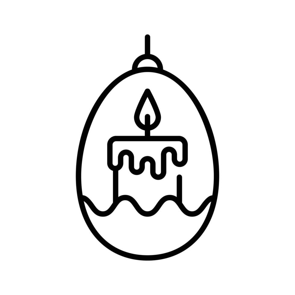 Modern outline style icon depicting decorative candle vector