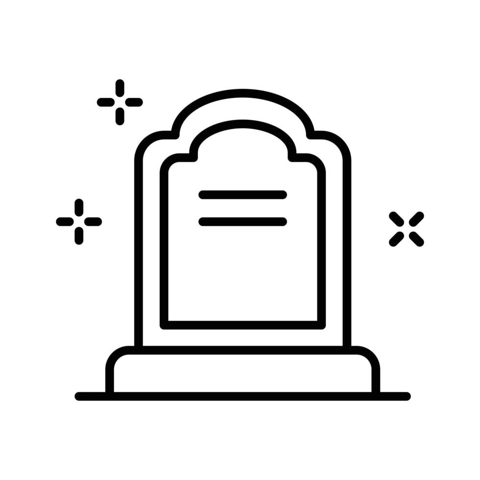 Easy to use outline icon of grave, premium design vector
