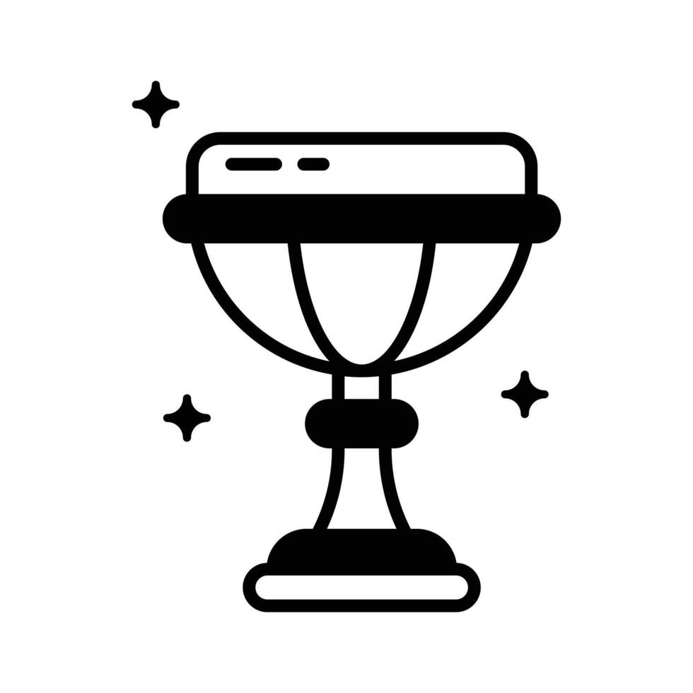 Have a look at this latest glyph icon of holy grail. vector