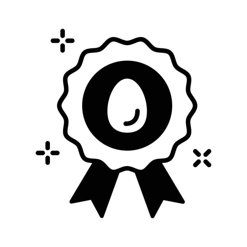 Get this amazing glyph icon of easter badge. vector