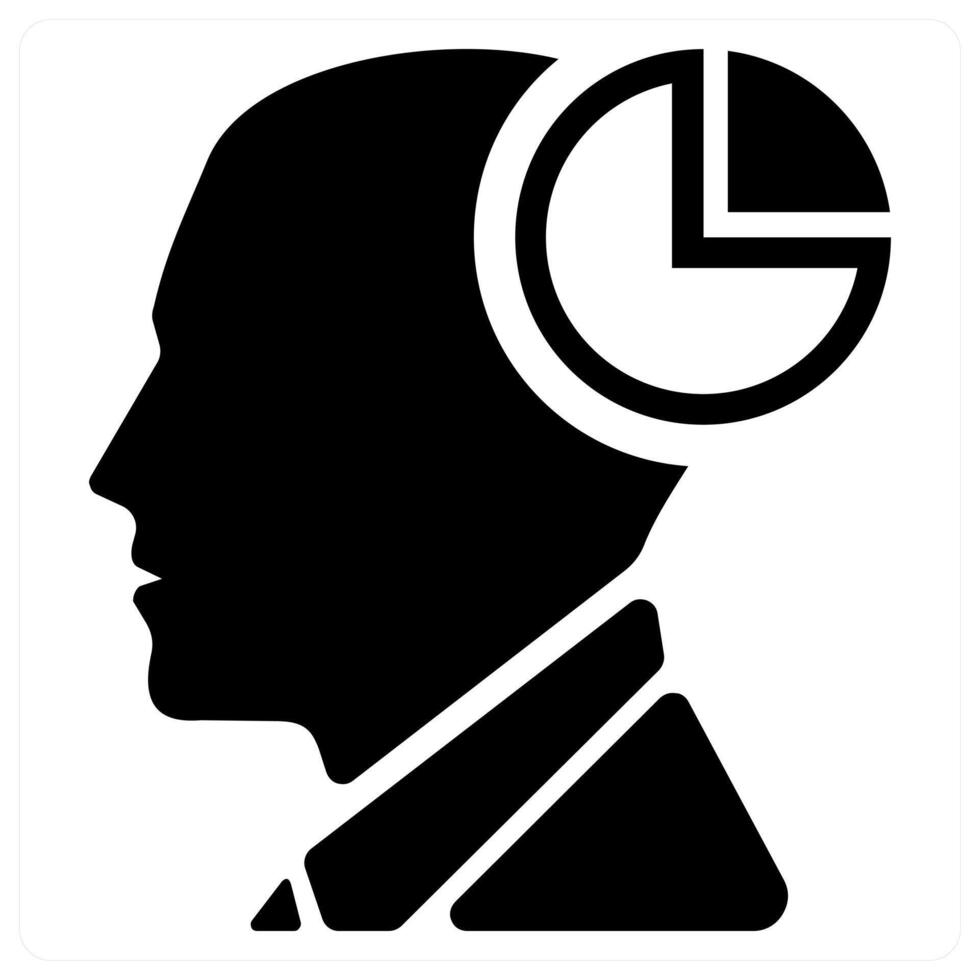 Analytical Skill icon concept in black color vector