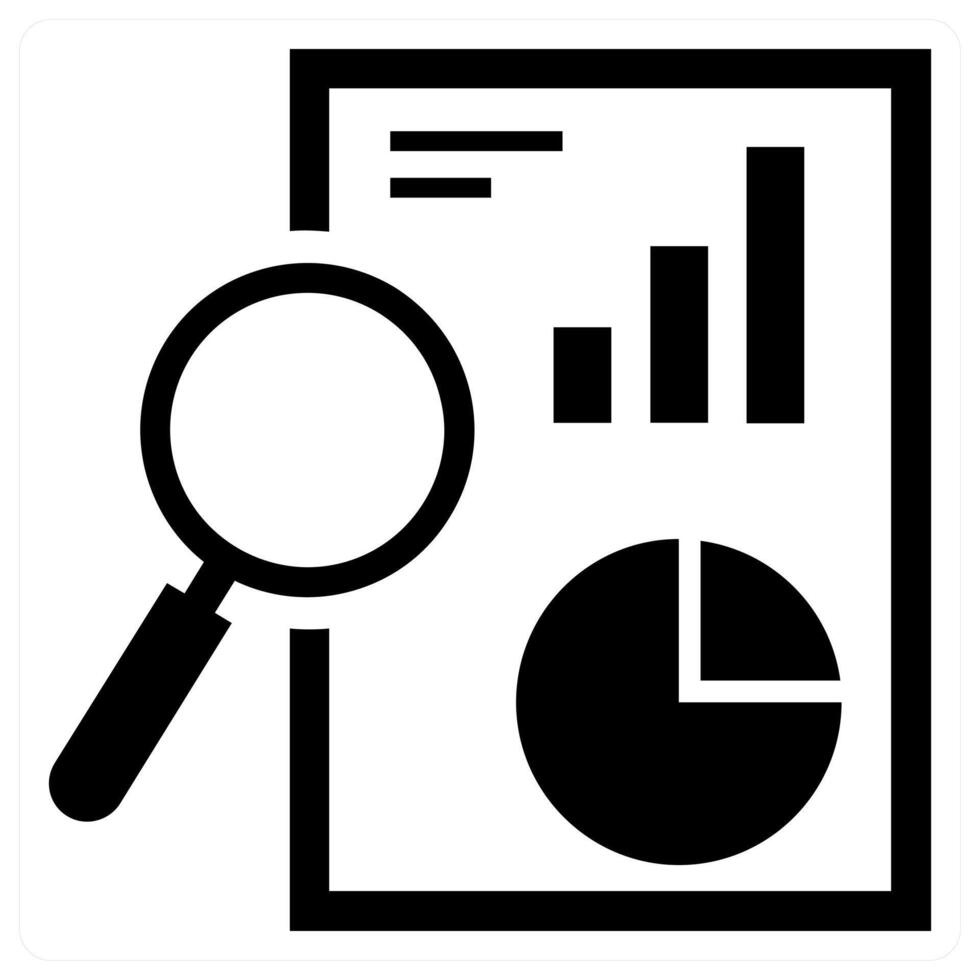 Analytics in black color vector