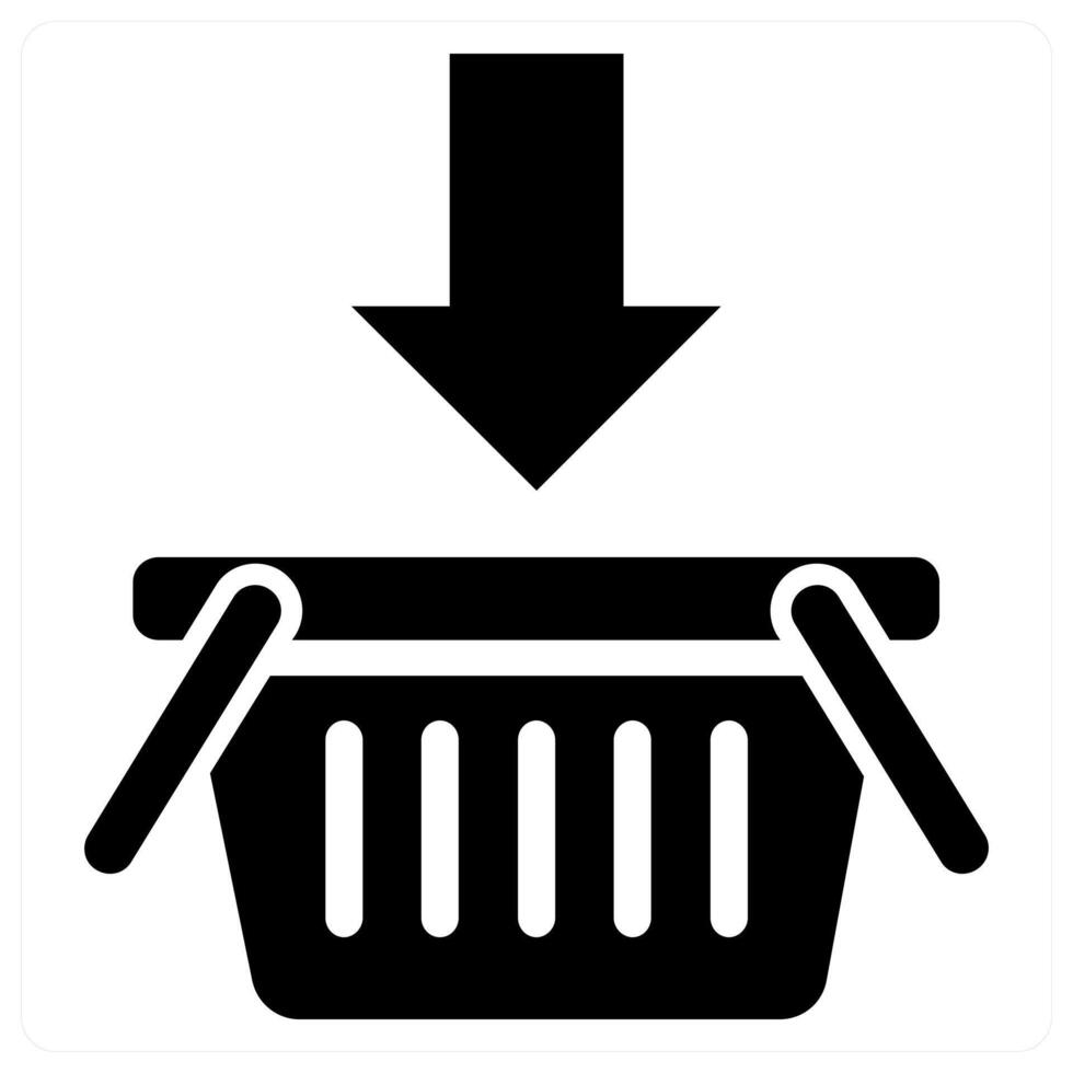 Add To Cart icon concept in black color vector
