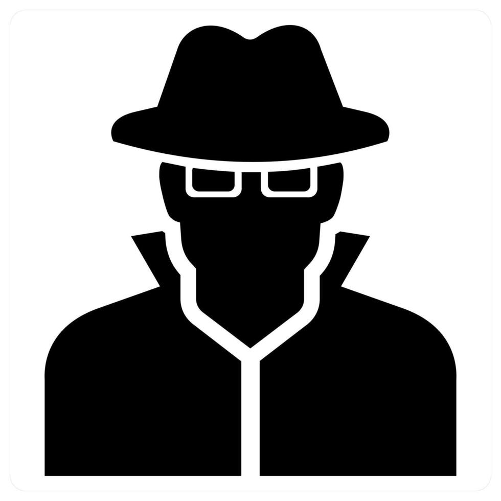 Anonymity icon concept in black color vector