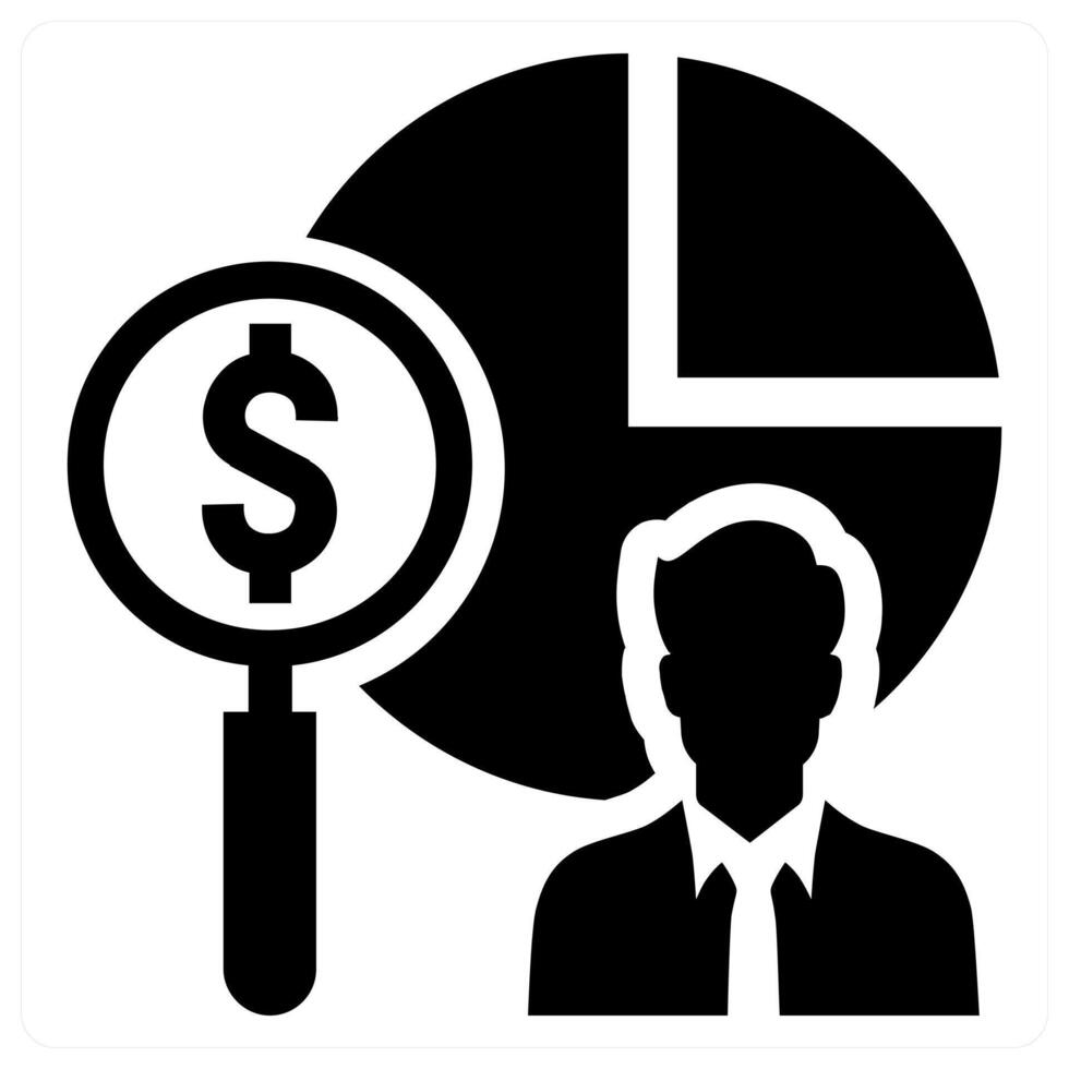 Analytics icon in black color vector