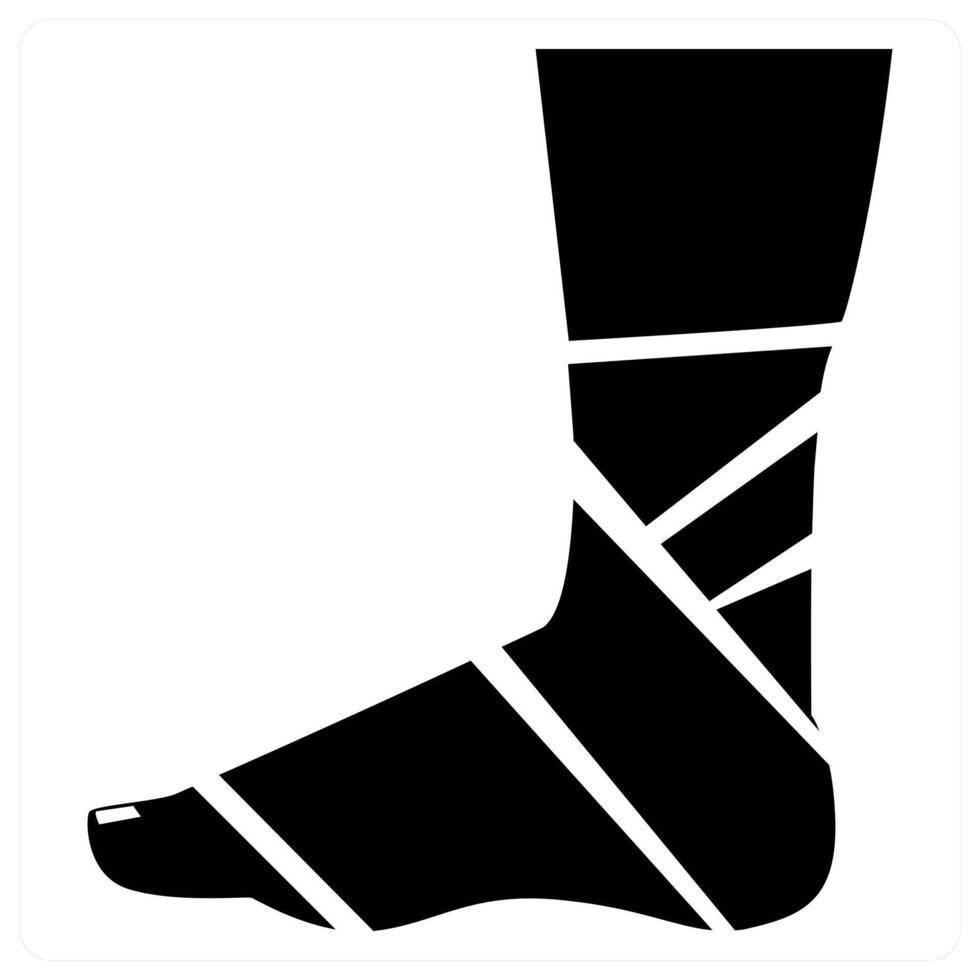 Ankle Injury icon concept in black color vector