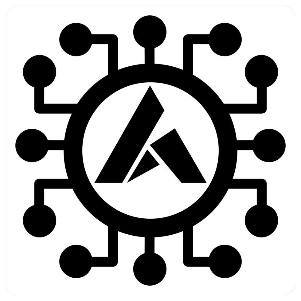 Ardor icon concept in black color vector
