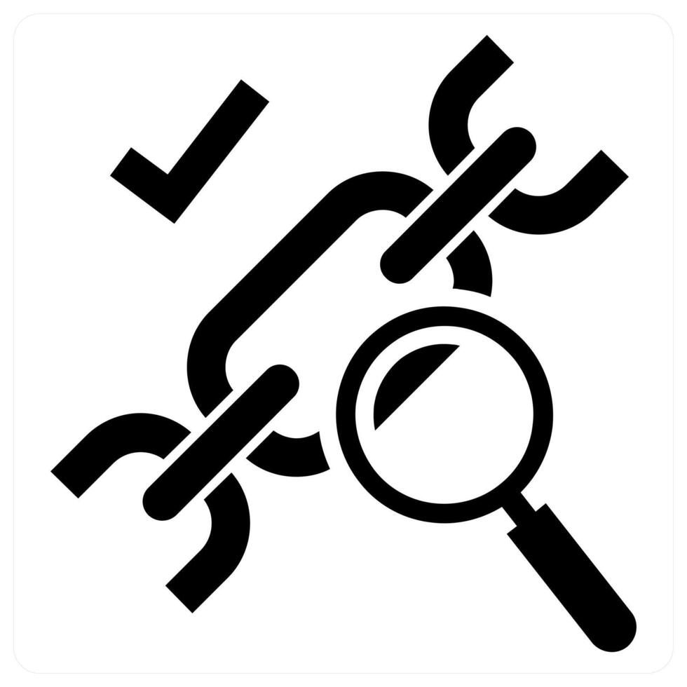 Backlink Checker concept in black color vector