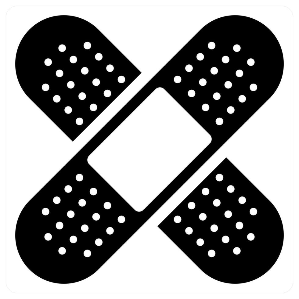 Bandage and injury icon concept in black color vector