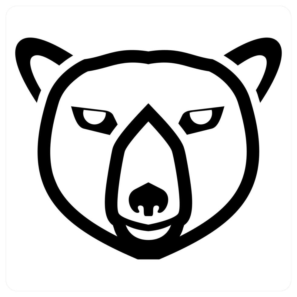 Bear icon concept in black color vector
