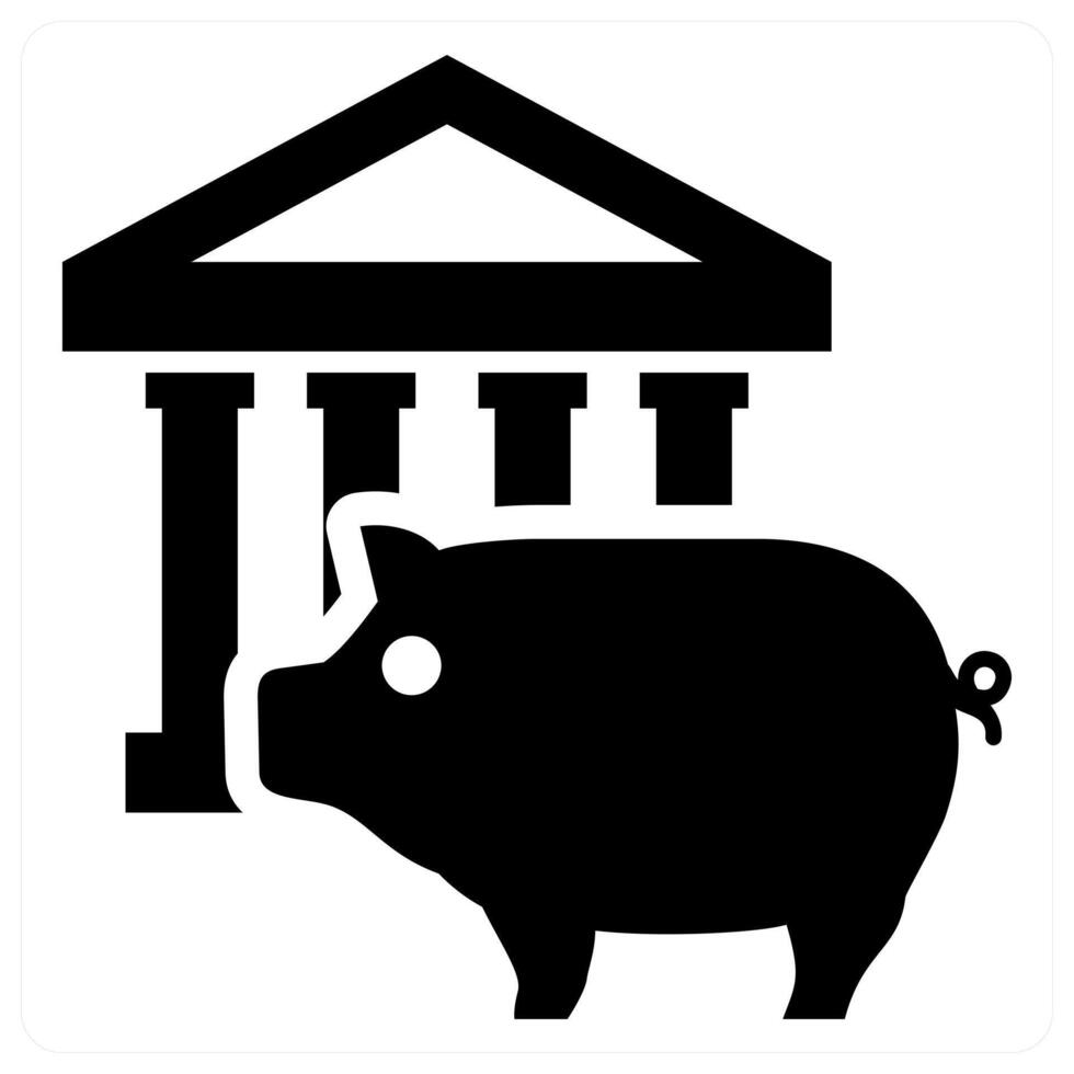 Bank Savings concept in black color vector