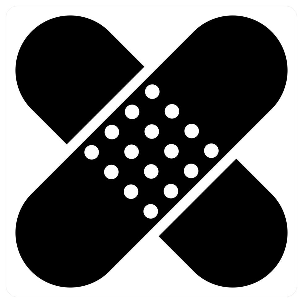 Bandage in black color vector