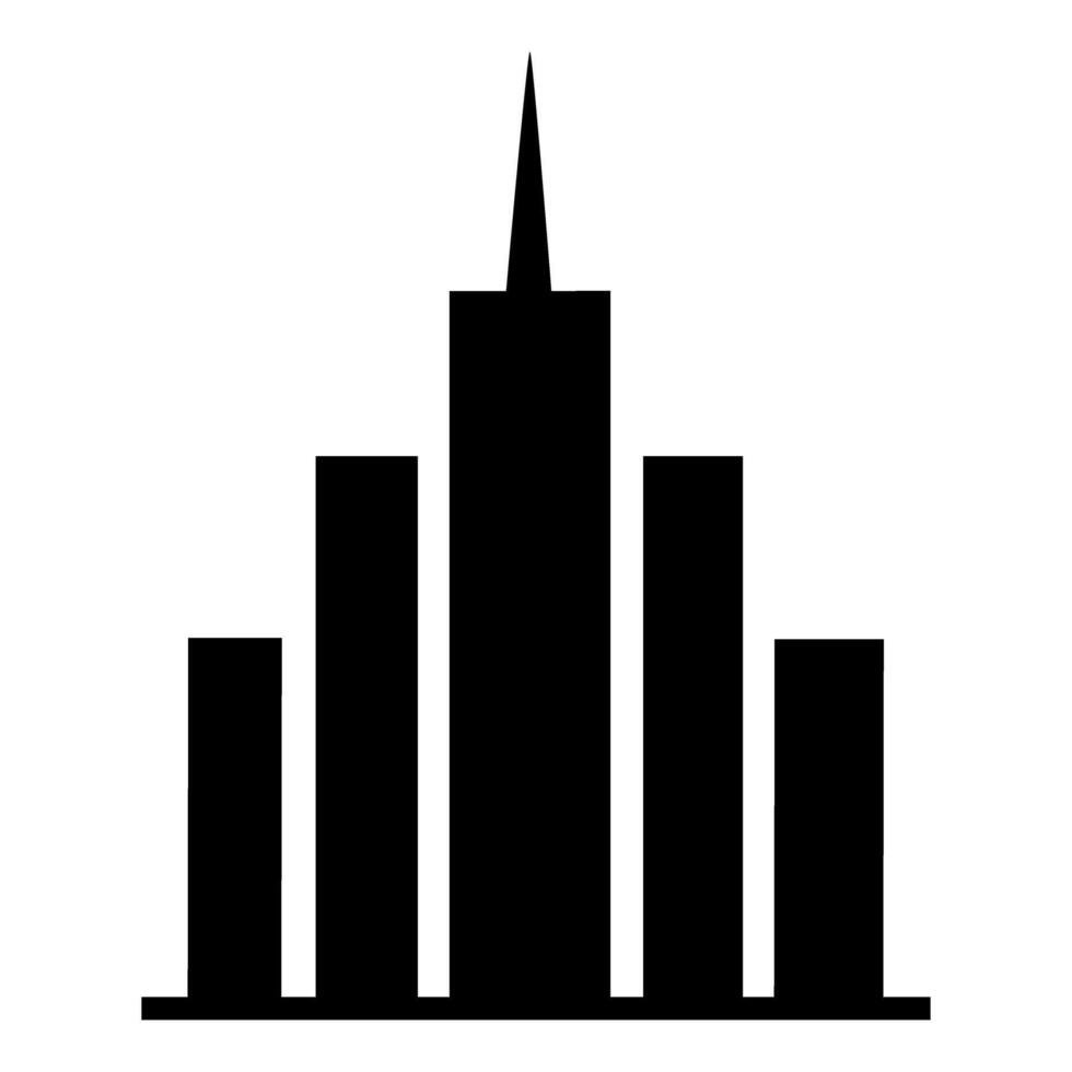 City skyline icon. Simple illustration of city skyline icon for web vector