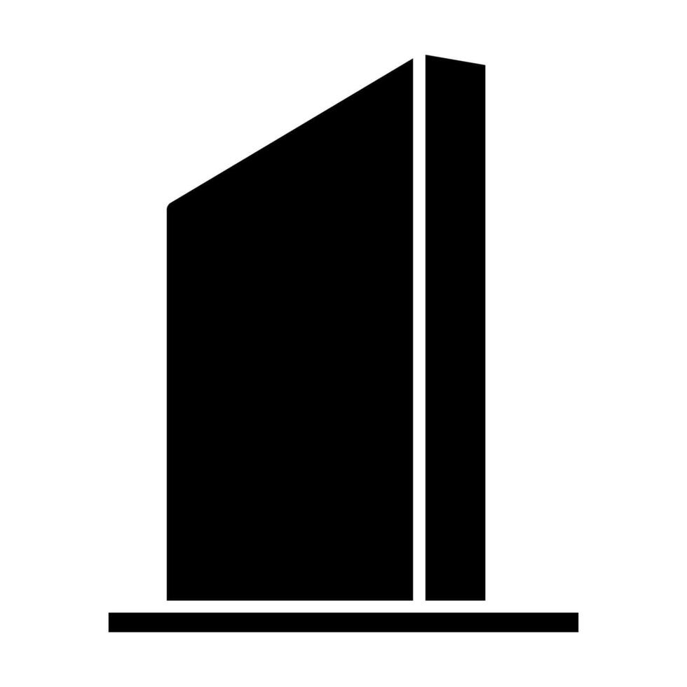 silhouette office building icon on white background. illustration. vector