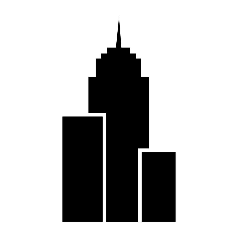 cityscape building icon over white background, line style, illustration vector