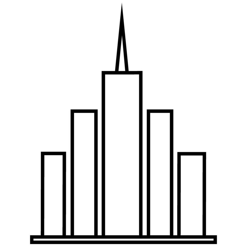 building icon. skyscraper icon. building icon on white background. vector