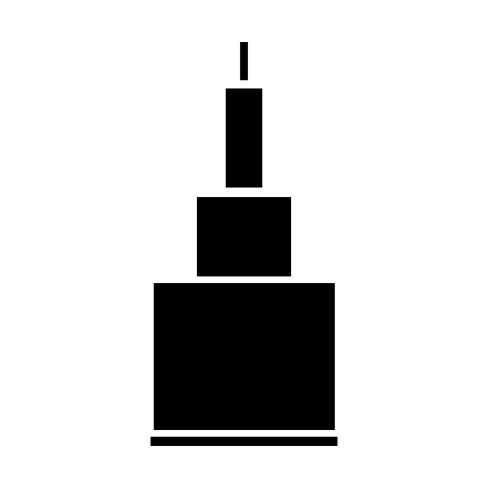 Silhouette of tall building skyscraper isolated icon illustration web design. vector