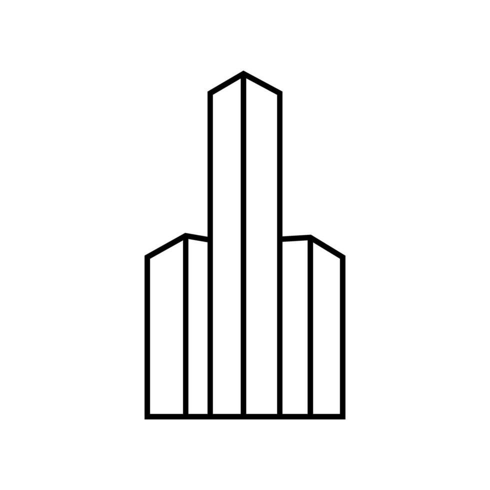 buildings line style icon design, City architecture urban modern metropolis exterior and construction theme illustration vector