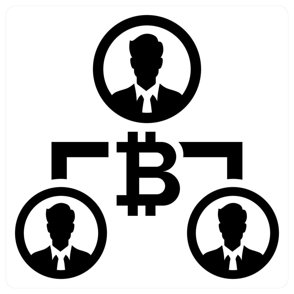 Bitcoin Miners icon concept in black color vector