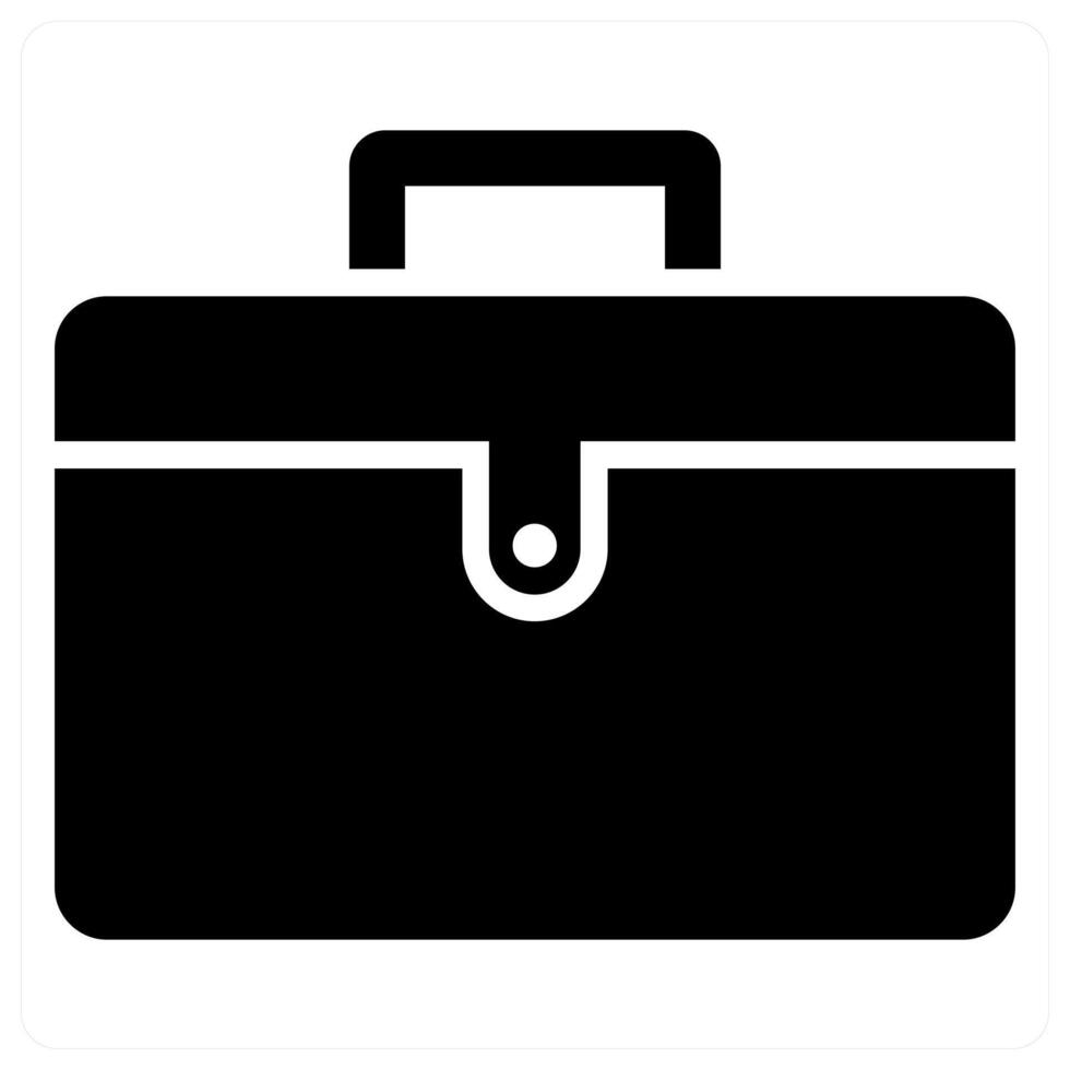 Business Bag icon concept in black color vector