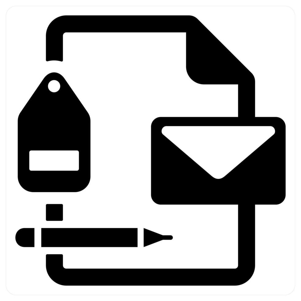 Brand Identity icon concept in black color vector