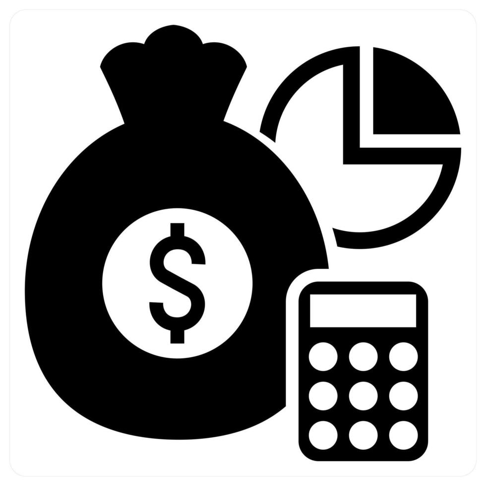 Budget concept in black color vector