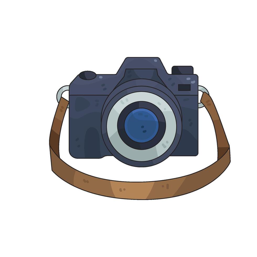 camera with strap vector