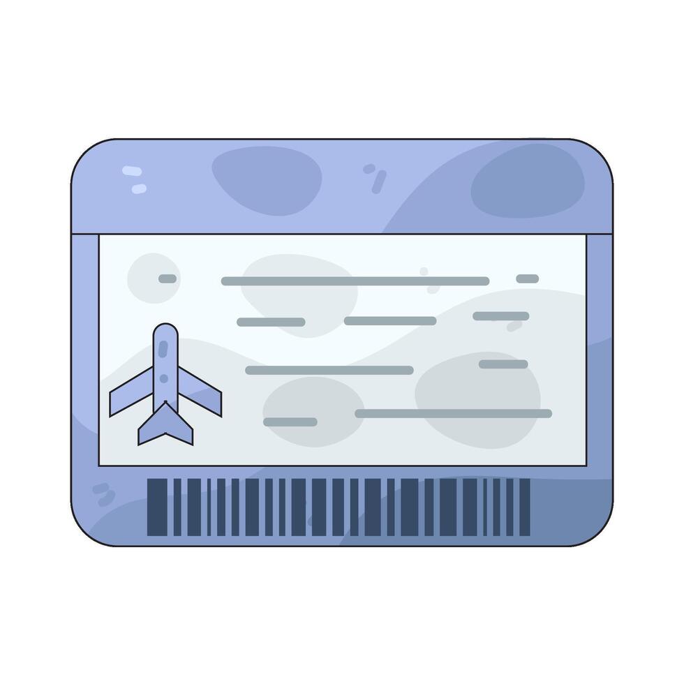 a flight ticket vector