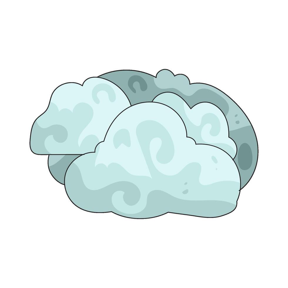 fluffy cloud illustration vector