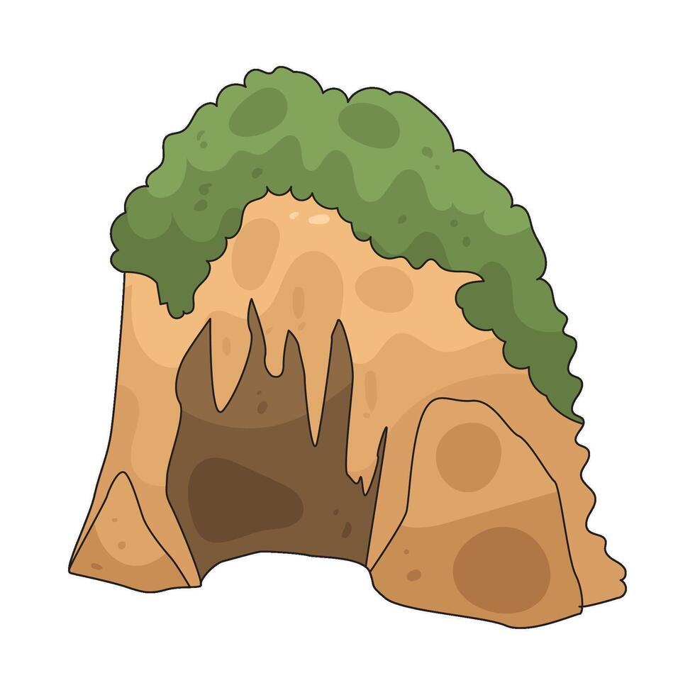 the cave illustration vector