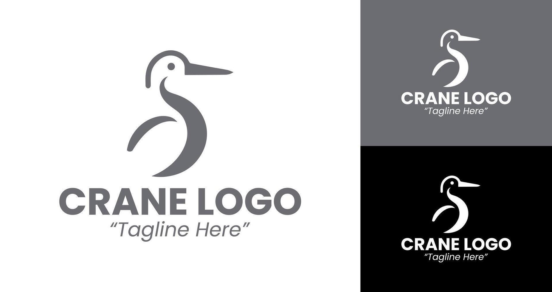 Simple and Stylish Crane Logo for Corporate and Branding Purposes vector